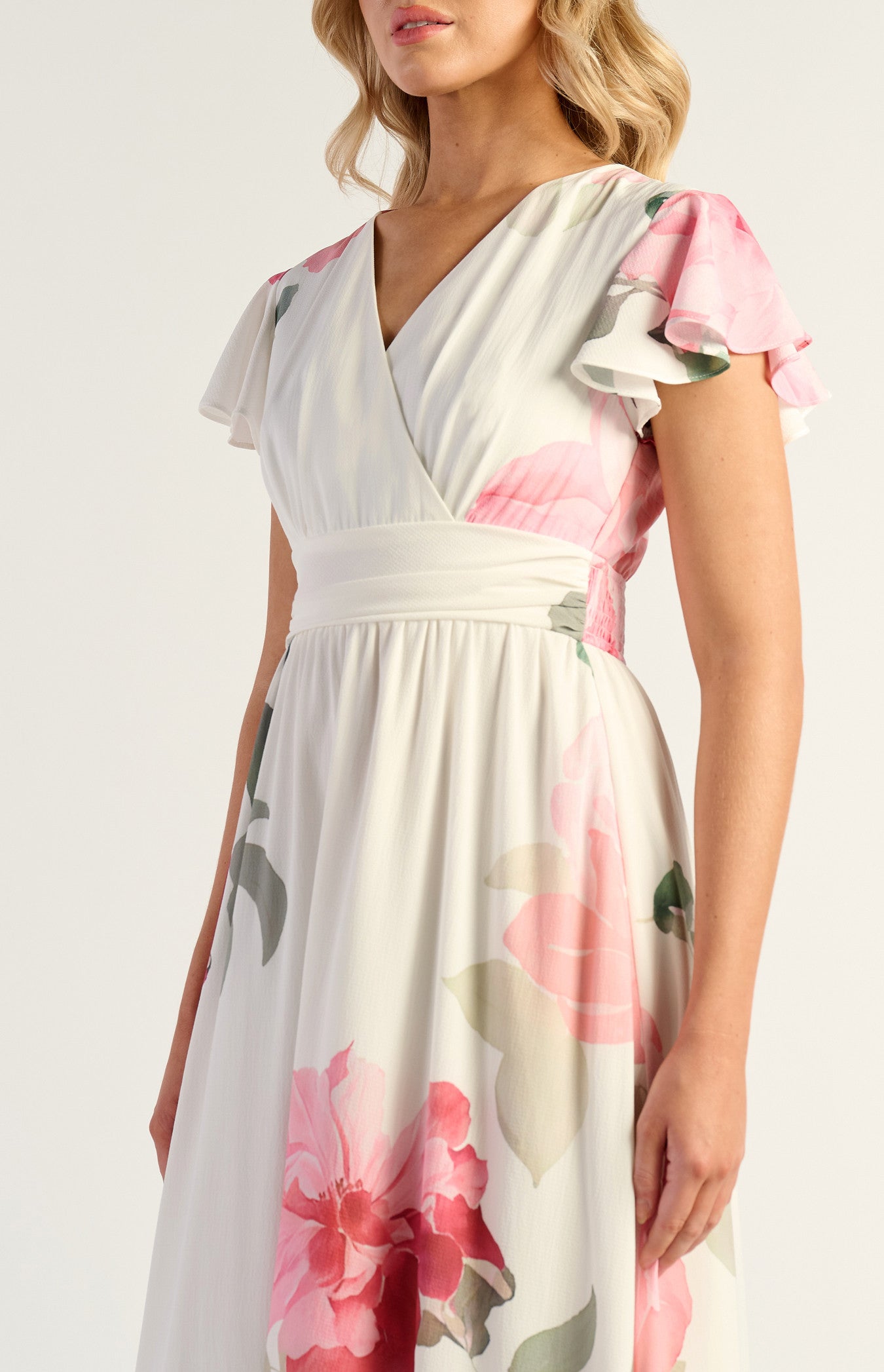 Pink Floral Maxi Dress