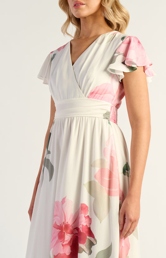 Pink Floral Maxi Dress