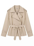 Beige Short Trench - Emelda's Shoes