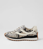 Sheryls Blk & White Snake leather - Emelda's Shoes