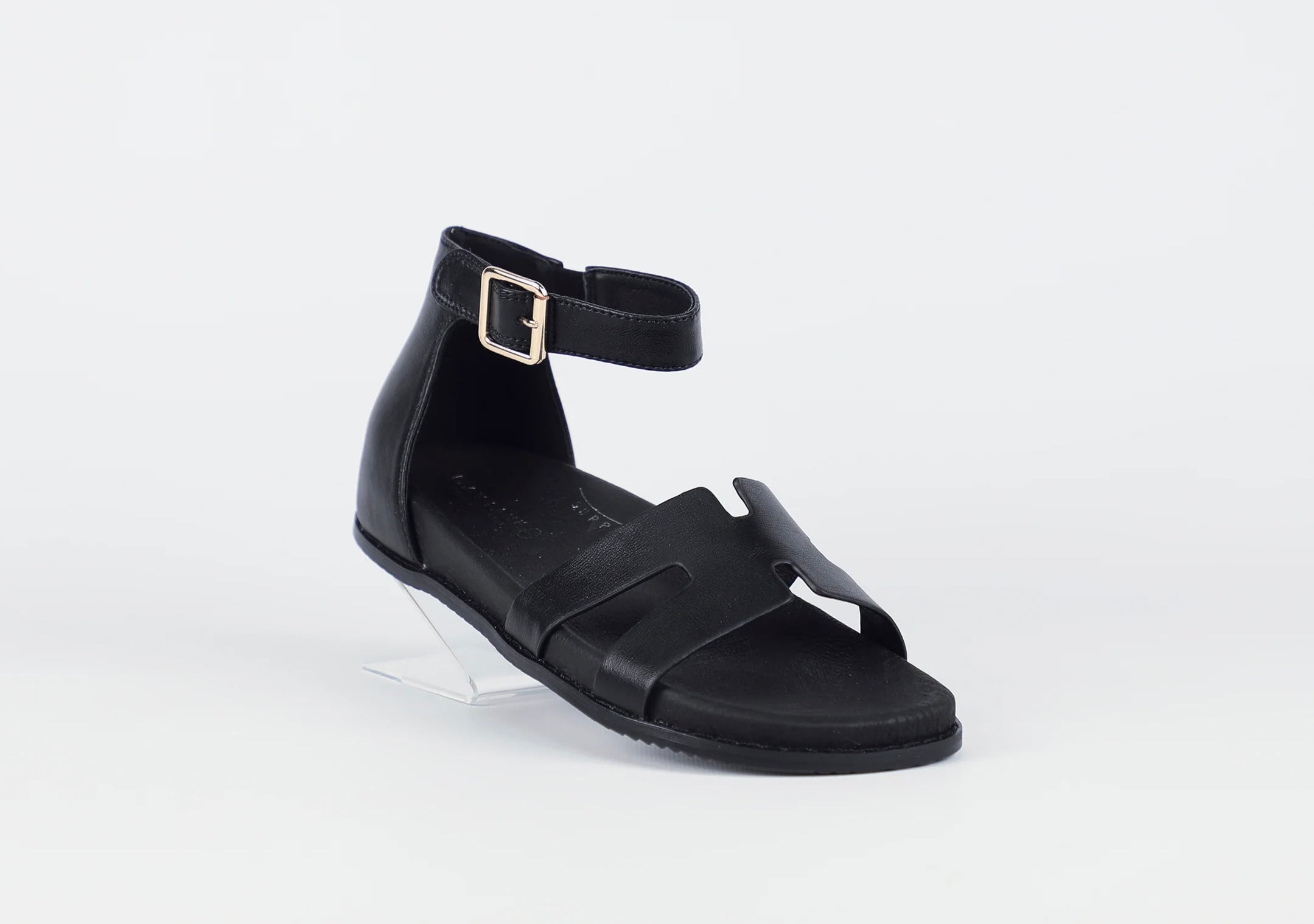 Ziggy blk sandal - Emelda's Shoes