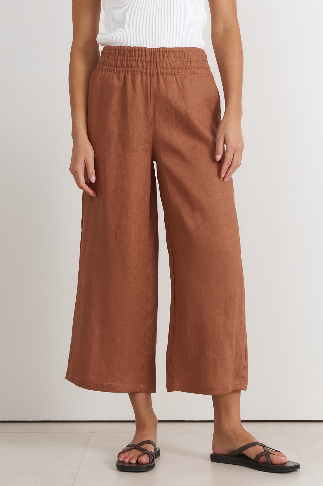 Fable Linen Culotte Tan