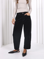 Toni Barrel Jean Black Corduroy - Emelda's Shoes