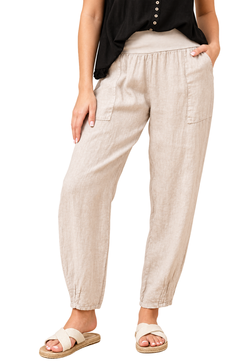 Linen Pull On Cream