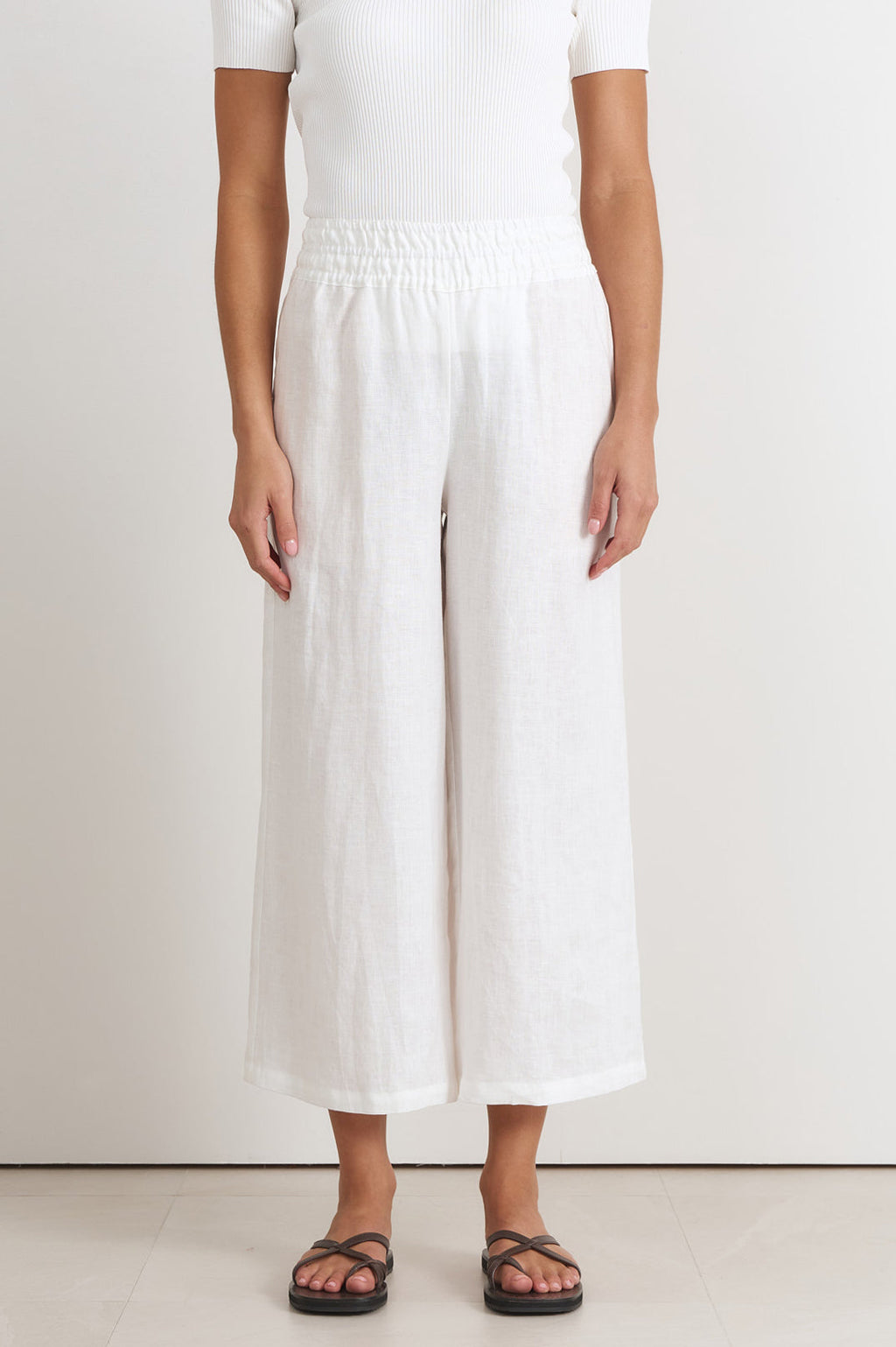 Fable Linen Culotte White