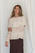 Lilly Lace Knit Cream - Emelda's Shoes