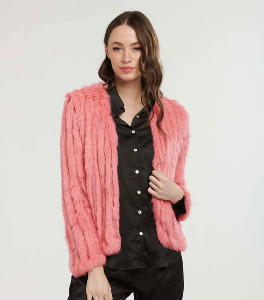 Fur Jacket Flamingo