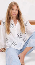 Daisy Blouse Navy
