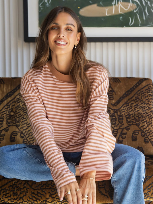 Paloma LS Tee Cinnamon - Emelda's Shoes