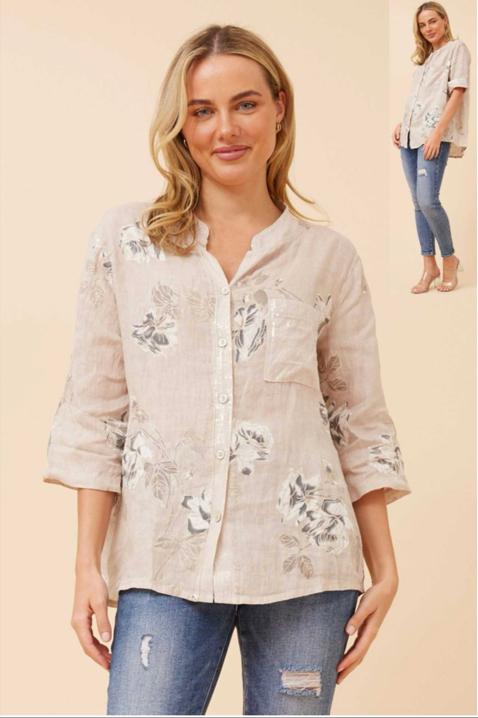 Floral print top