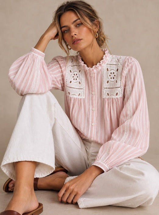 Smaibulun pink stripe bomber