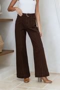 Tara Belt Jean Chocolate - Emelda's Shoes