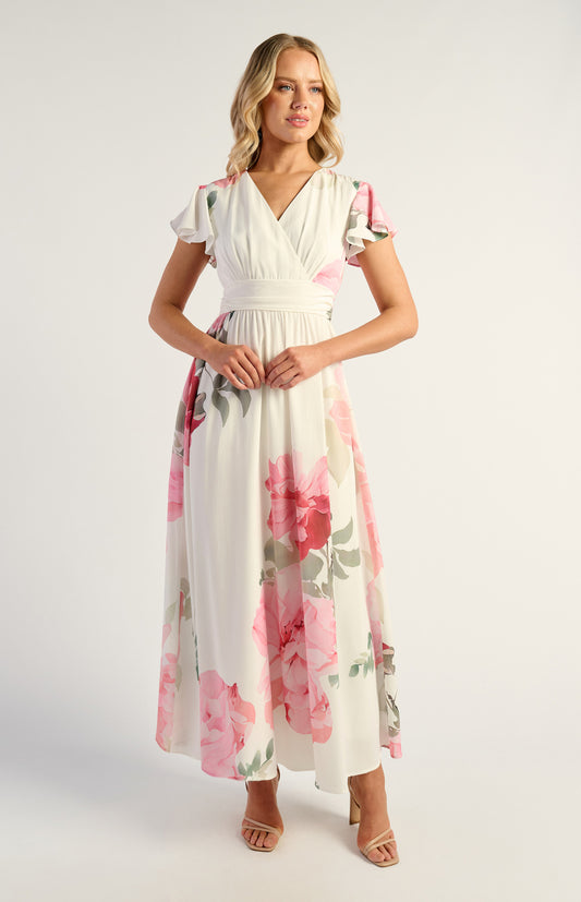 Pink Floral Maxi Dress
