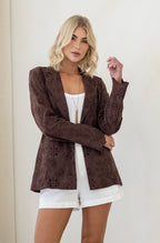Paisley Blazer Choc