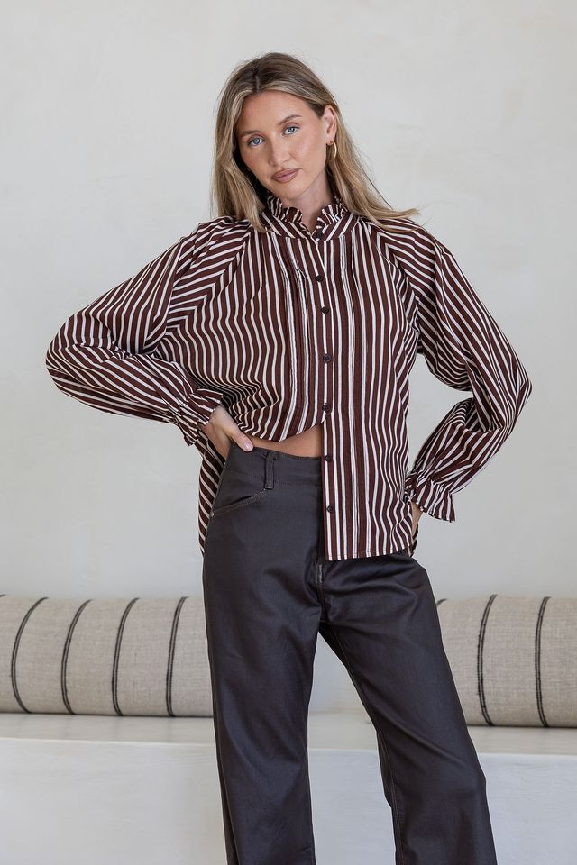 Sorrento Shirt Brown - Emelda's Shoes