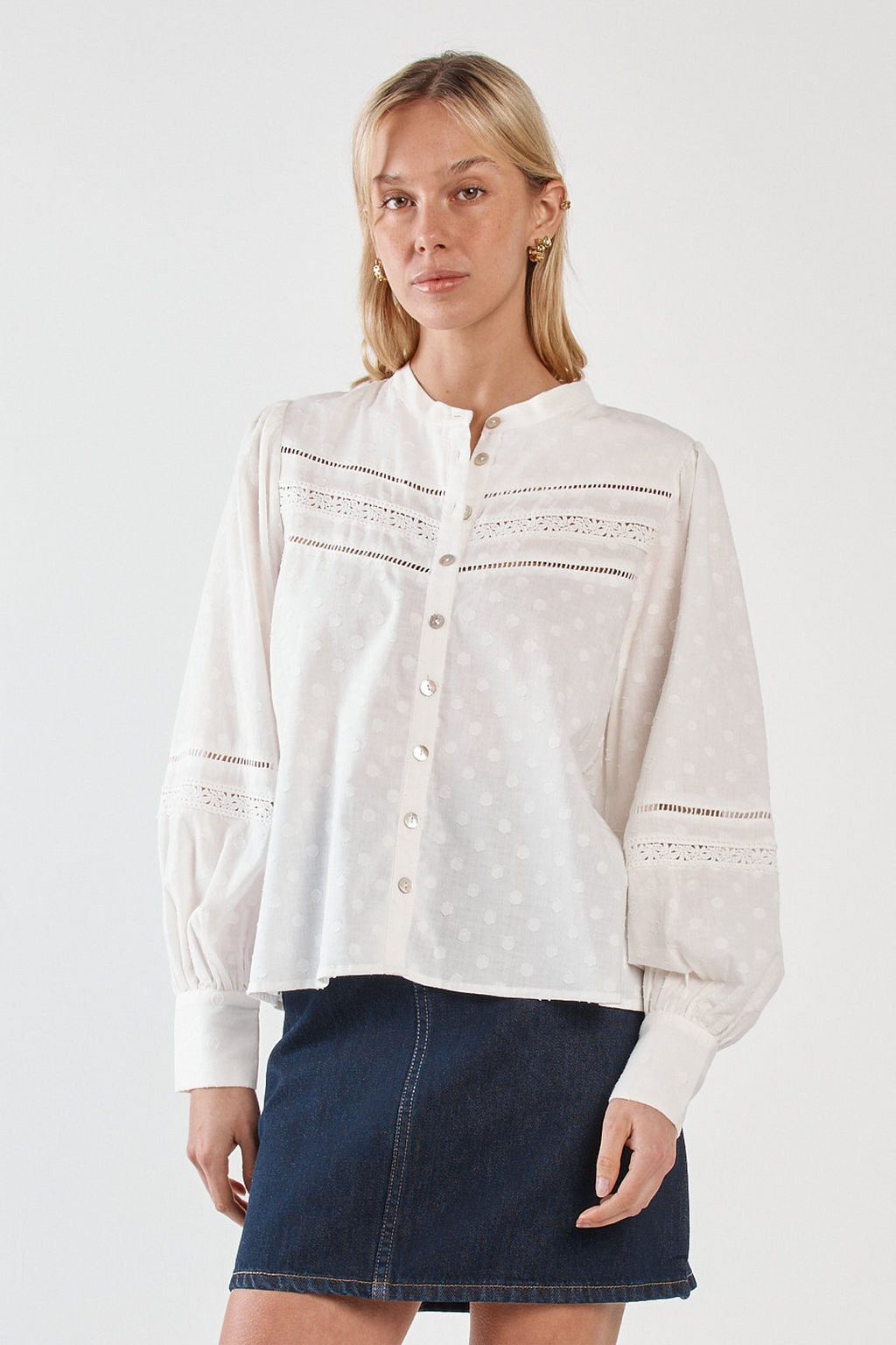 Eleri Lace Blouse White