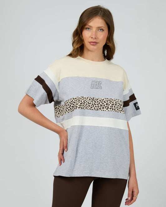 Athletica Panel Box Tee Grey Multi