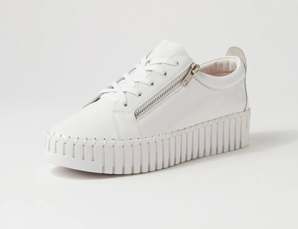 Bump White Patent Leather