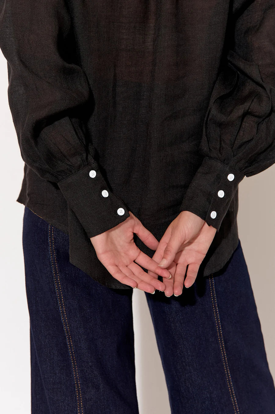 Anya Button Shirt Black