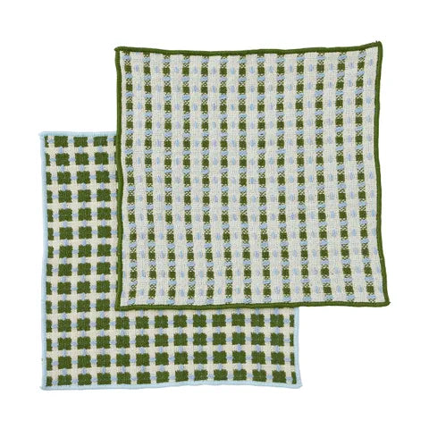 Recycled Cotton Dish Cloths Green