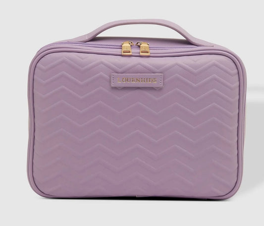 Maggie Rosie Chevron Cosmetic Bag Set Lilac