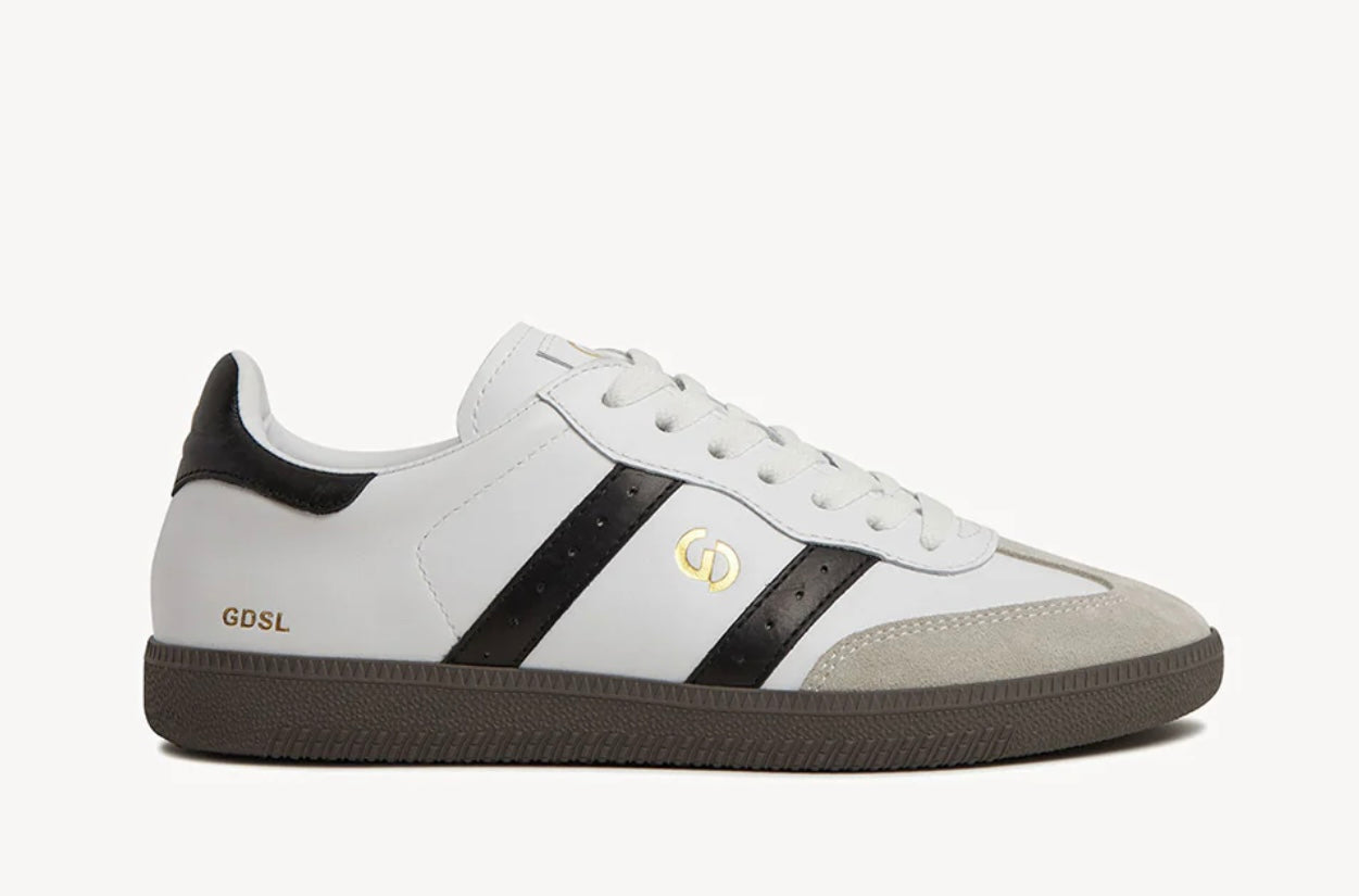White/Black Leather - Emelda's Shoes
