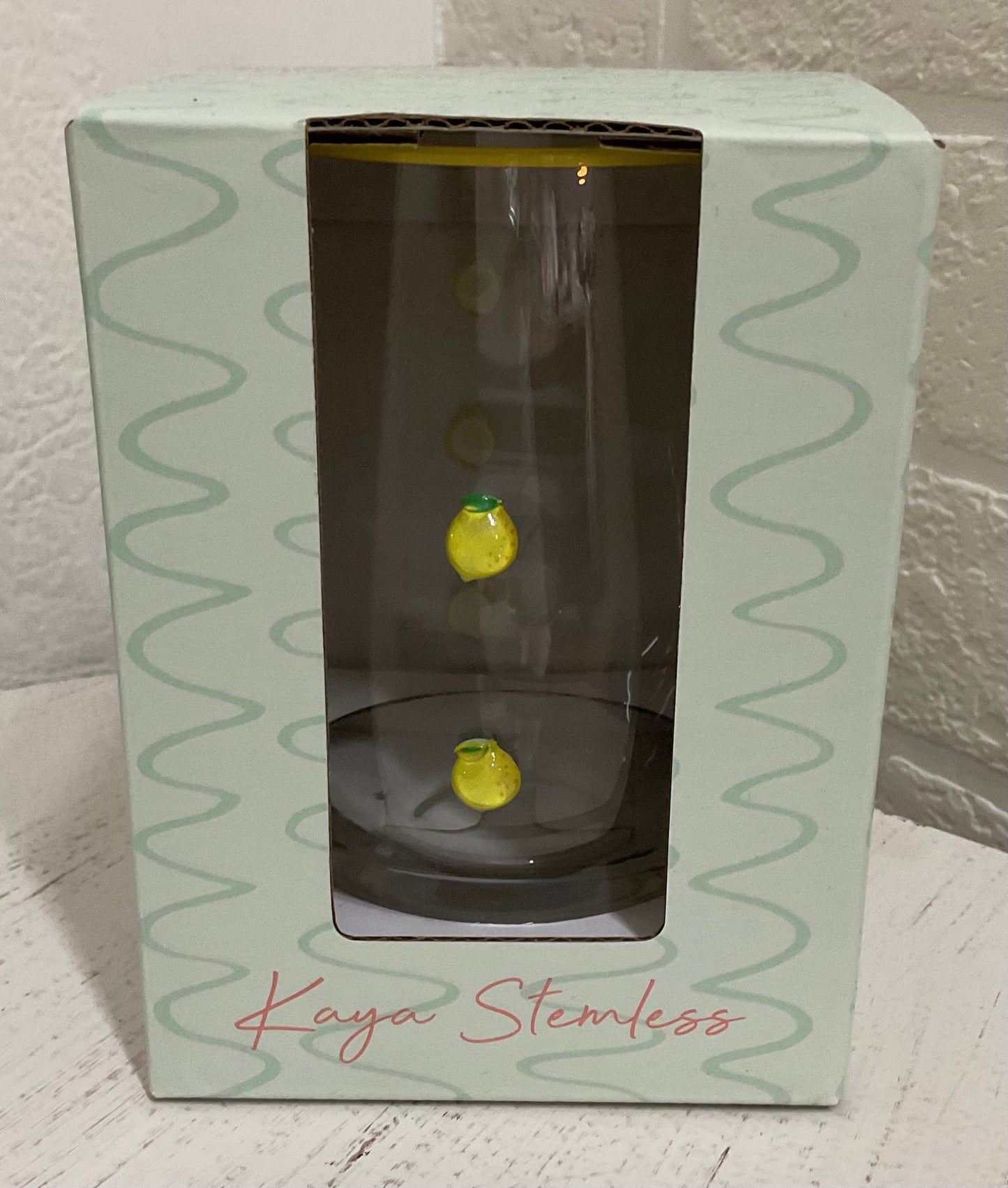 Kaya yellow 12cm  Lemon Stemless Glass