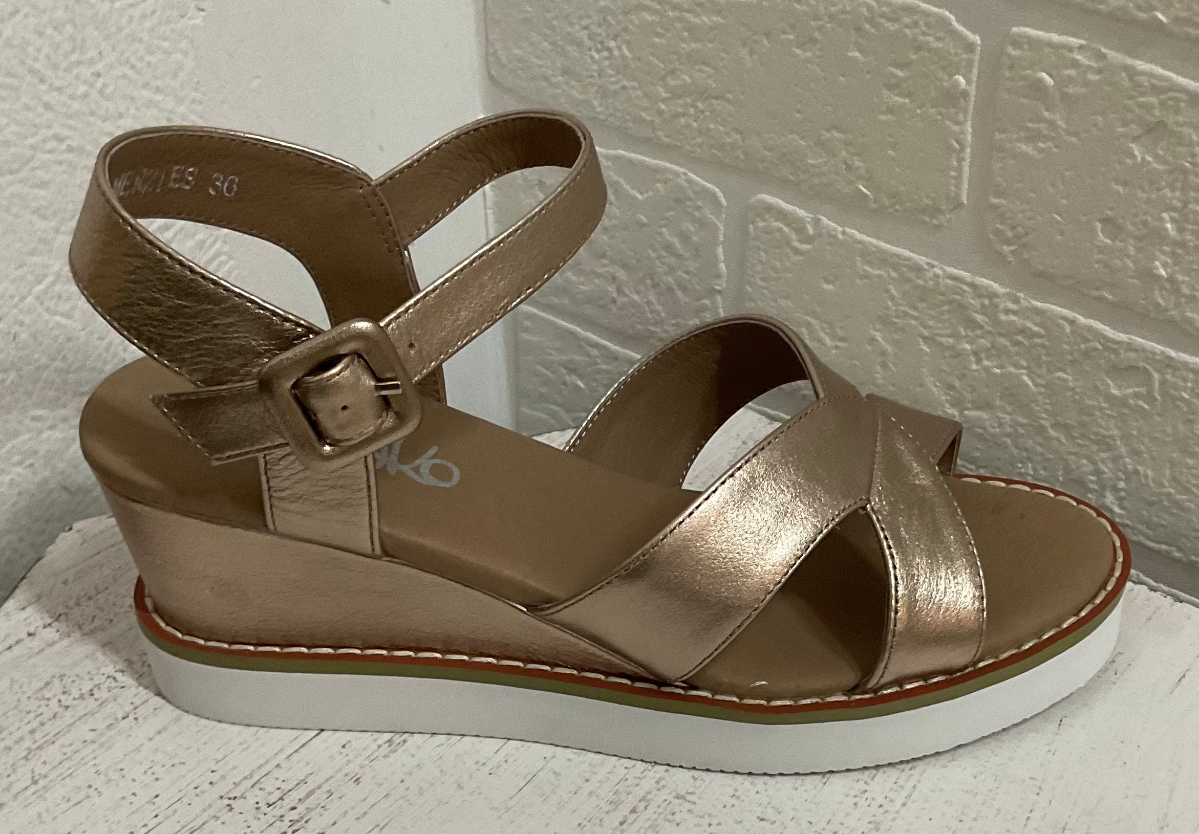 Menzies Wedges Champagne - Emelda's Shoes