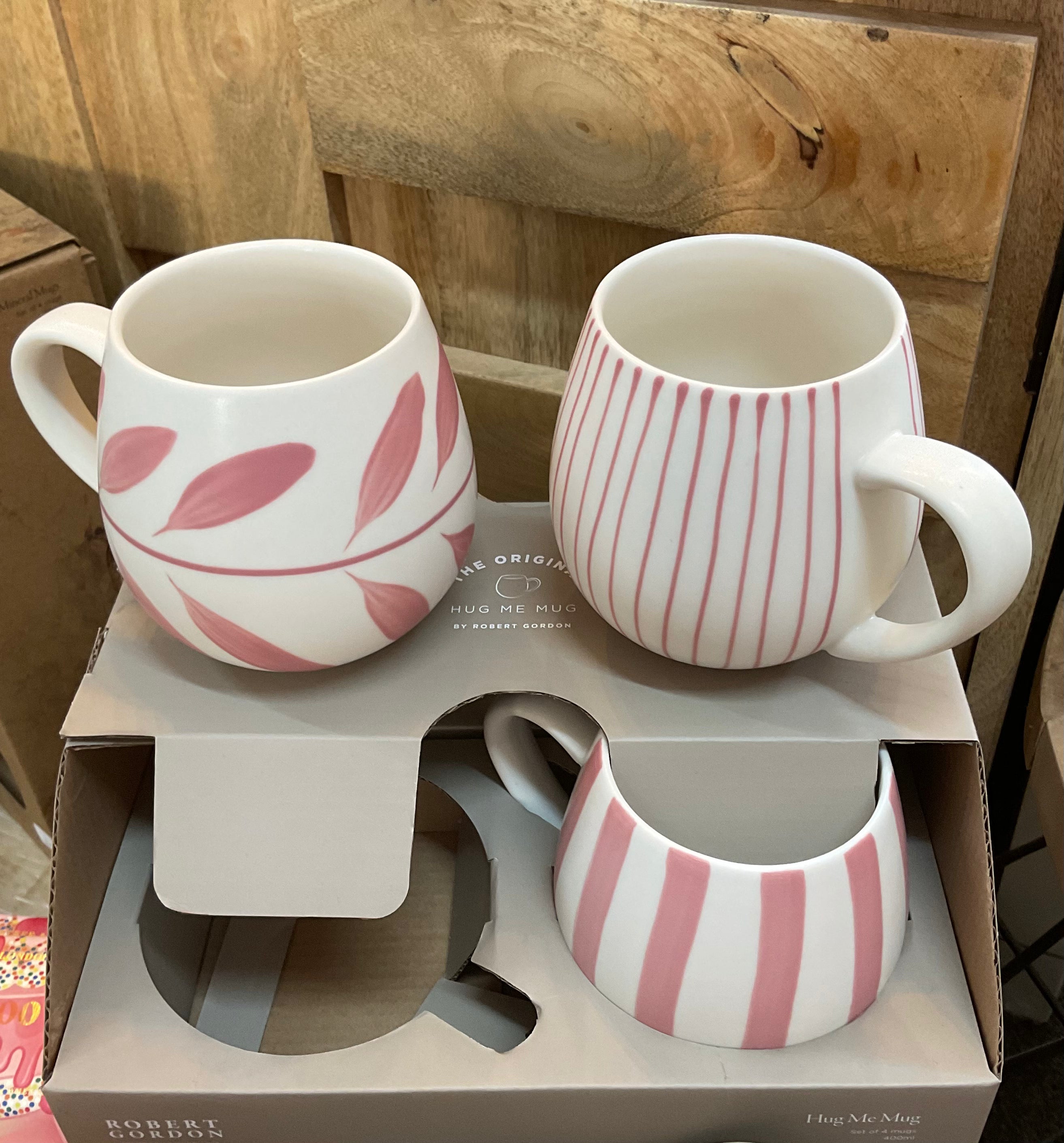 Hug Me Mug - Rose Brush Set of 4 400ml - Emelda's Shoes