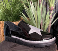 Elkies Black Silver Patent Jewels - Emelda's Shoes