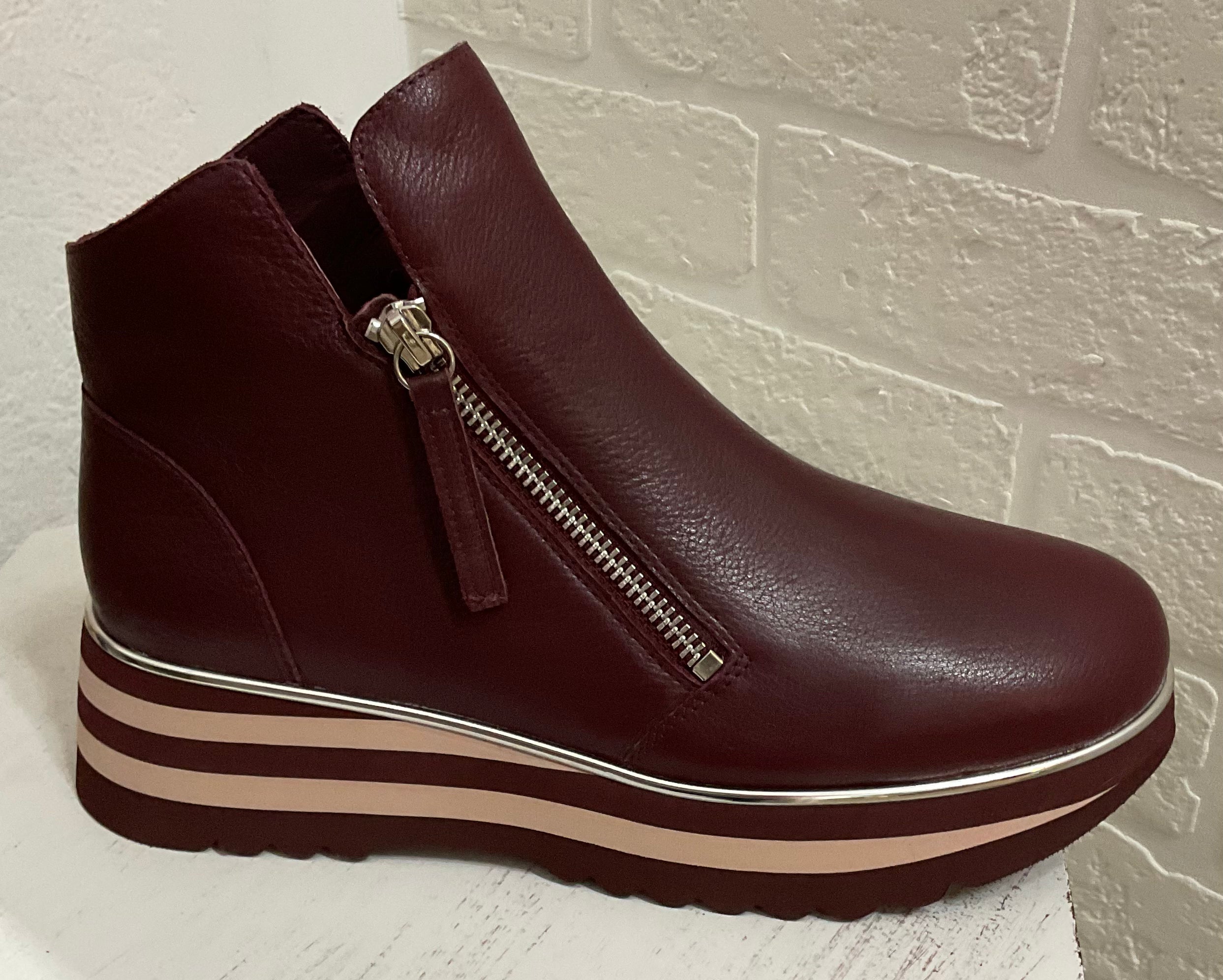 Evol  Burgundy - Bur & Nude Sole - Emelda's Shoes