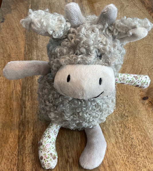 Cow Rattle Grey 17cm