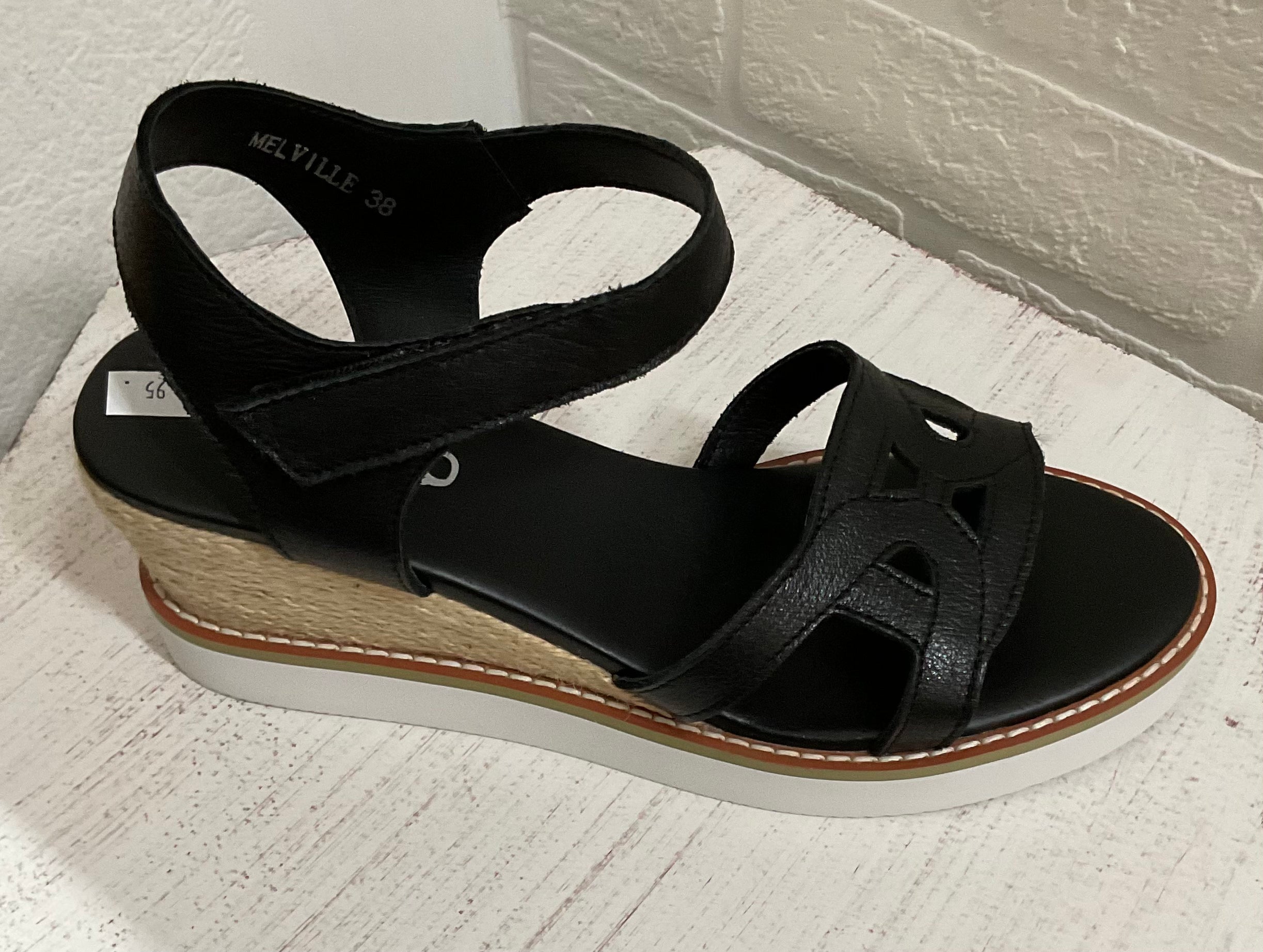 Melville Wedge Black - Emelda's Shoes