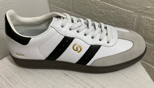 White/Black Leather