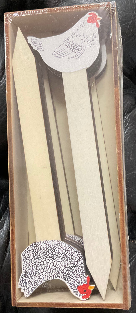 Chicken Plant Markers Gift Box 14cm x 8