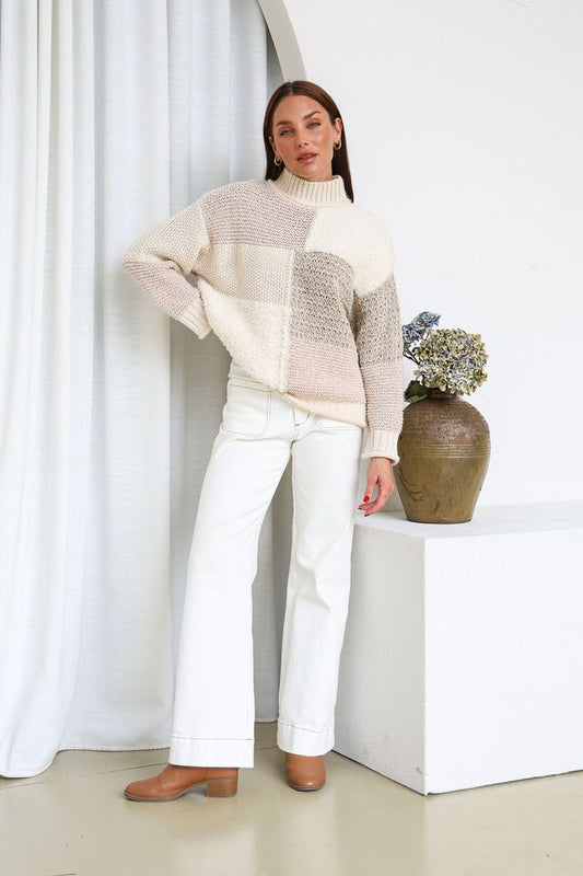 Cream Patch Jumper