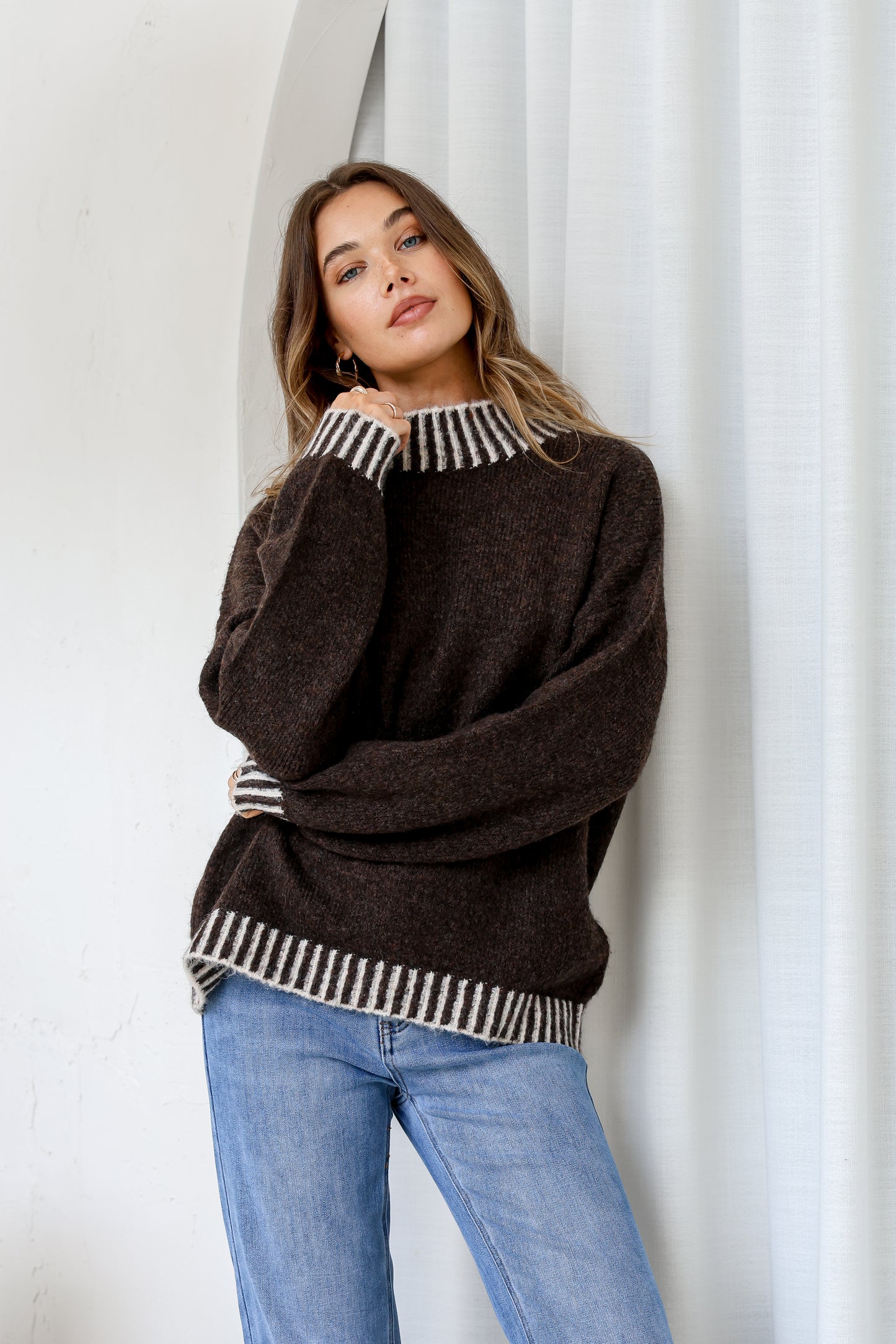 Striped Knit Choc