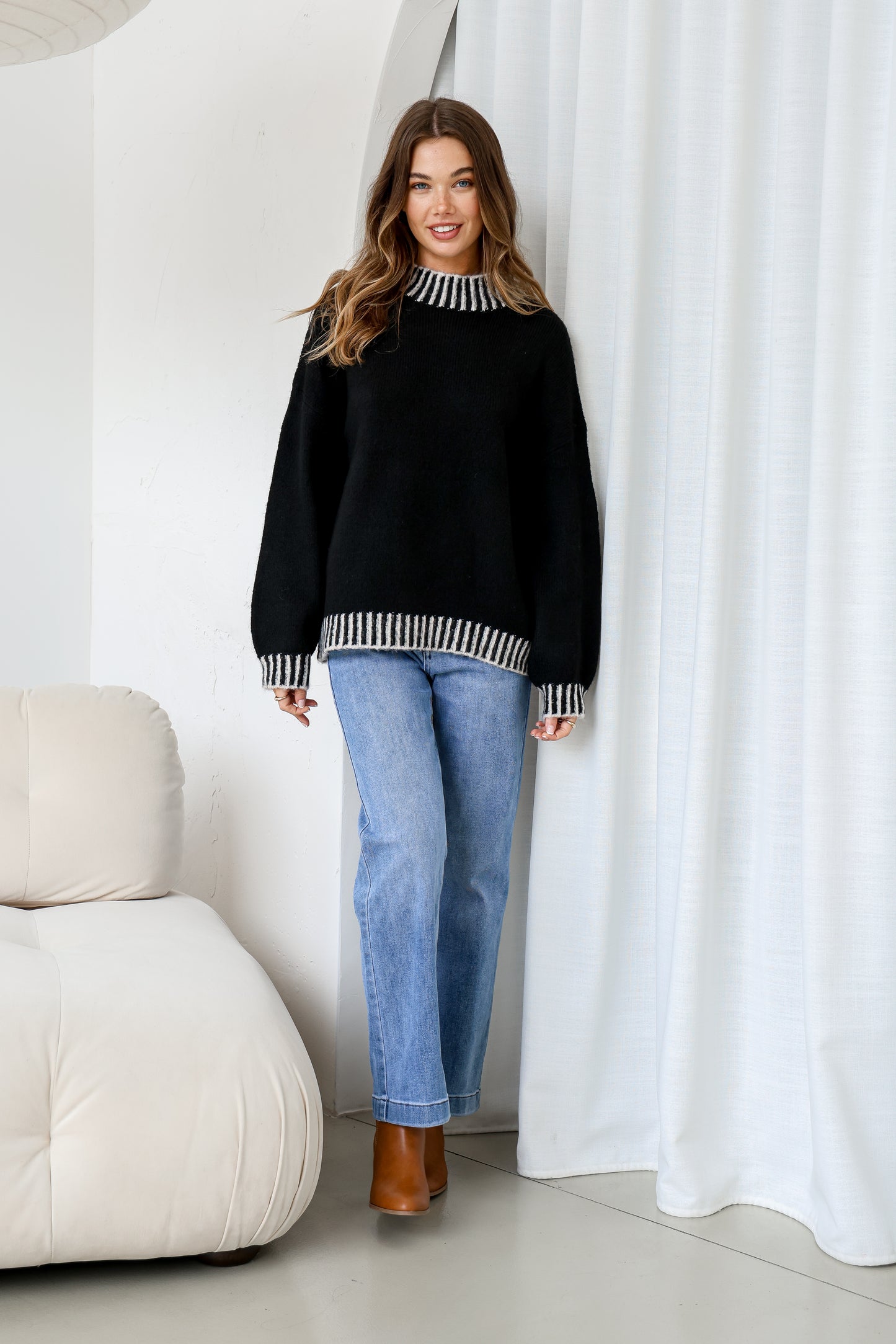 Striped Knit Black