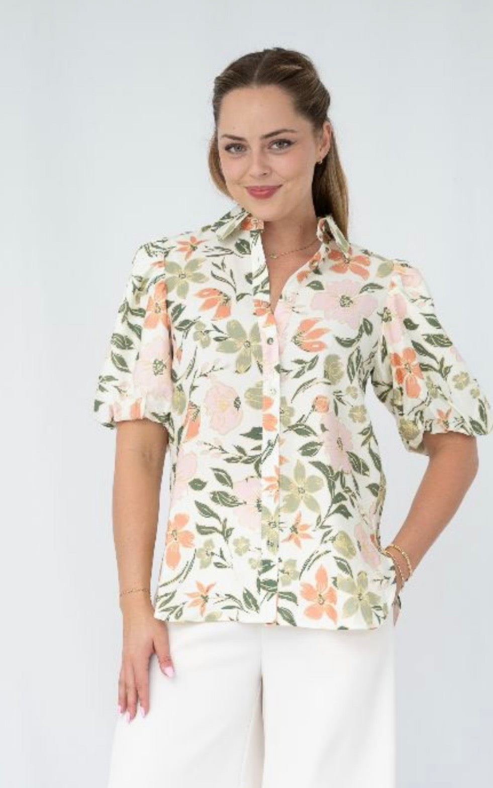 Floral Blouse - Emelda's Shoes