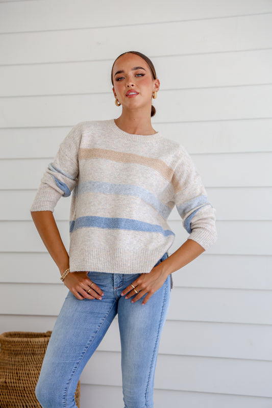 Striped Blue Multi Jumper