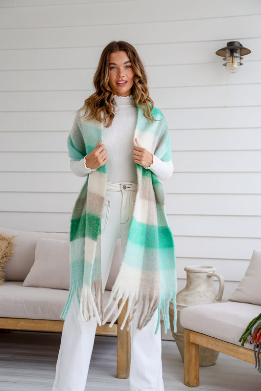 Mint Multi Winter Scarf