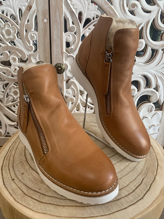 Top End Opal Tan leather - Emelda's Shoes