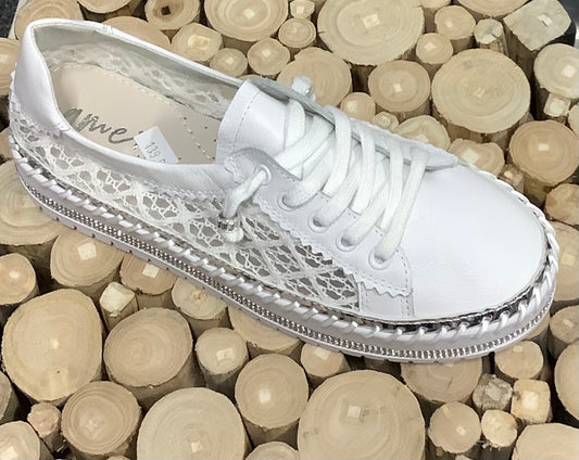 Lace white - Emelda's Shoes
